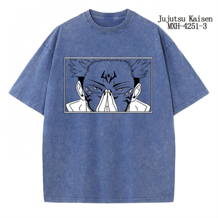 Jujutsu Kaisen Anime peripheral pure cotton washed and worn T-shirt from S to 2XL