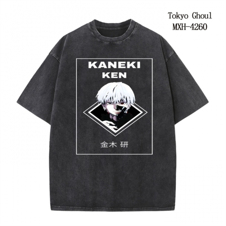 Tokyo Ghoul Anime peripheral pure cotton washed and worn T-shirt from S to 2XL