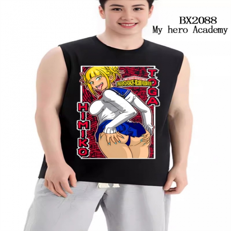 My Hero Academia Anime peripheral printed pure cotton vest T-shirt from S to 3XL