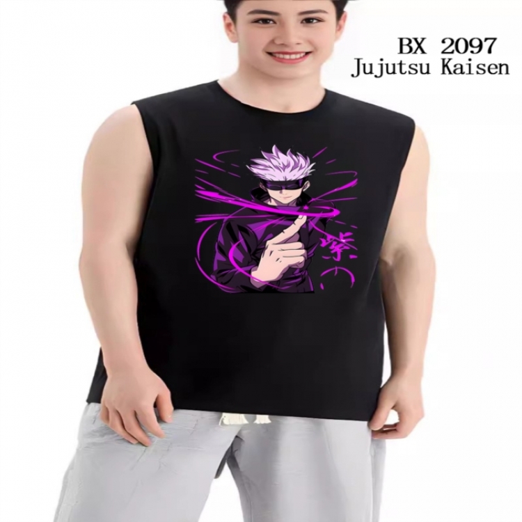 Jujutsu Kaisen Anime peripheral printed pure cotton vest T-shirt from S to 3XL