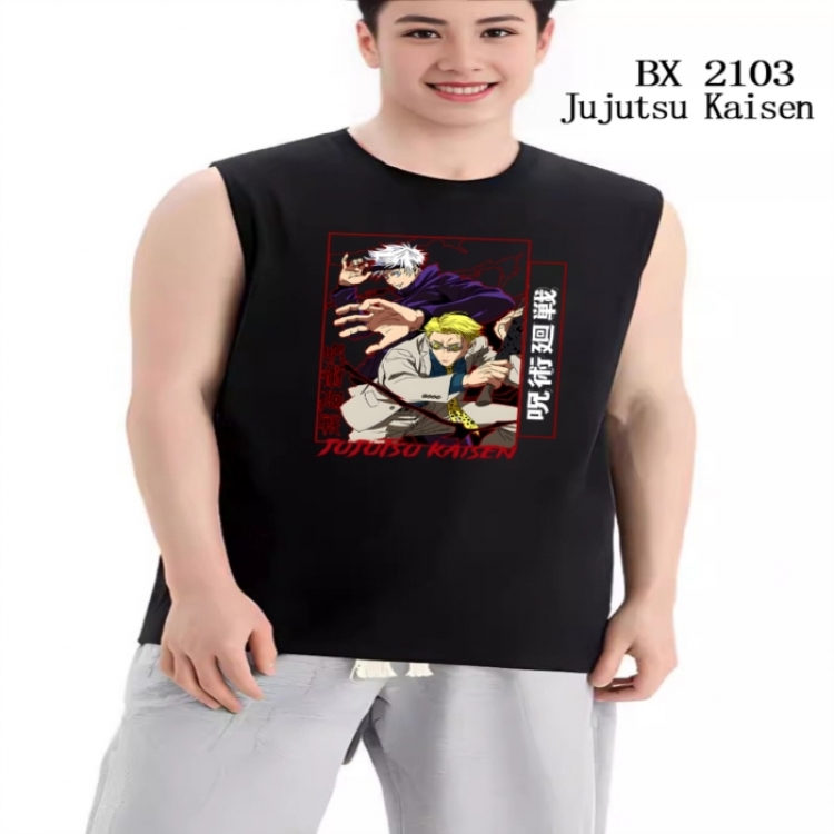 Jujutsu Kaisen Anime peripheral printed pure cotton vest T-shirt from S to 3XL