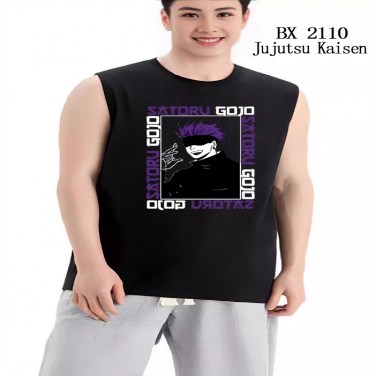 Jujutsu Kaisen Anime peripheral printed pure cotton vest T-shirt from S to 3XL