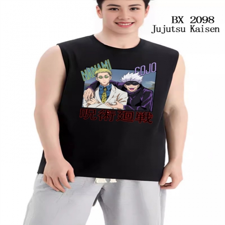 Jujutsu Kaisen Anime peripheral printed pure cotton vest T-shirt from S to 3XL