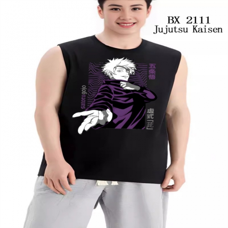 Jujutsu Kaisen Anime peripheral printed pure cotton vest T-shirt from S to 3XL
