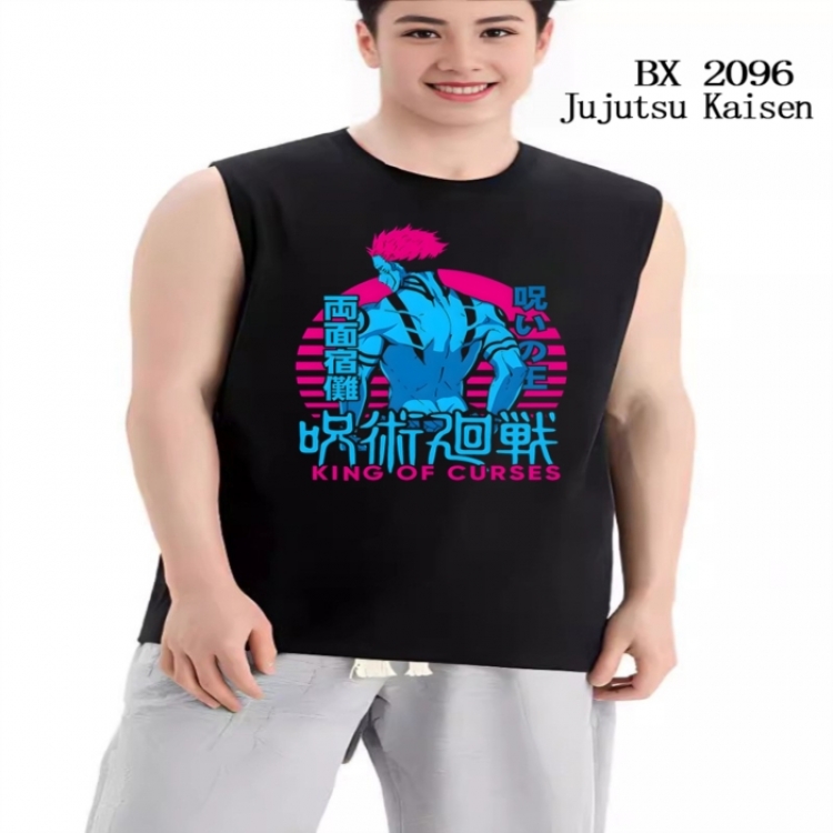 Jujutsu Kaisen Anime peripheral printed pure cotton vest T-shirt from S to 3XL