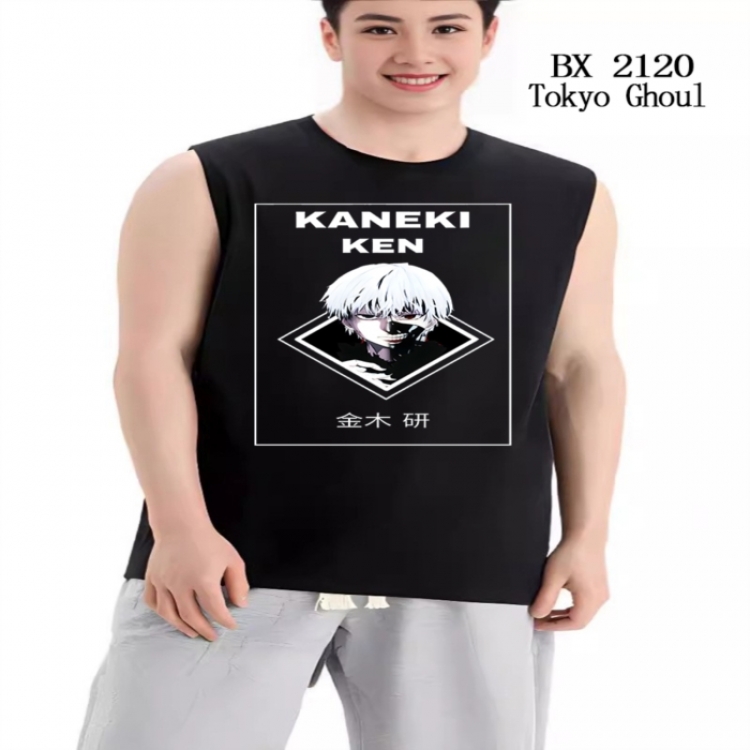 Tokyo Revengers Demon Slayer Kimets Anime peripheral printed pure cotton vest T-shirt from S to 3XL