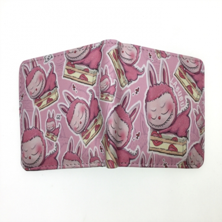 LABUBU Anime two fold  Short wallet 11X9.5CM 60G 
