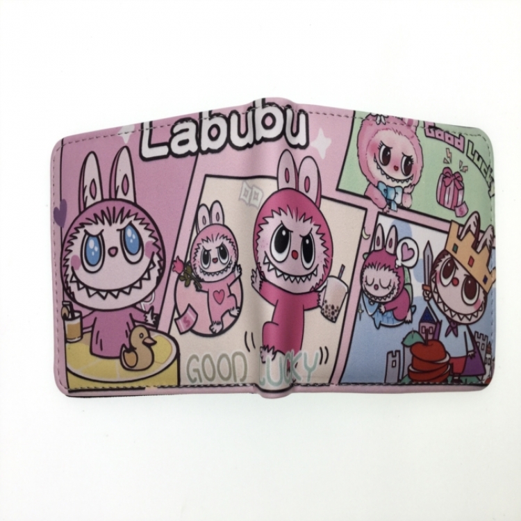 LABUBU Anime two fold  Short wallet 11X9.5CM 60G 