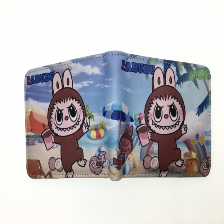 LABUBU Anime two fold  Short wallet 11X9.5CM 60G 