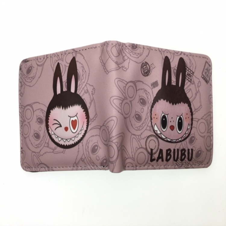 LABUBU Anime two fold  Short wallet 11X9.5CM 60G 