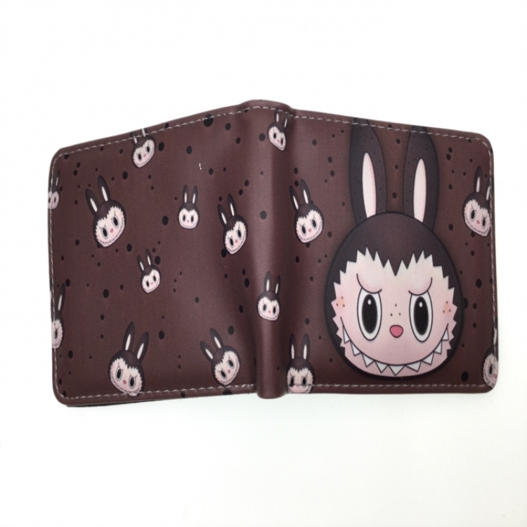 LABUBU Anime two fold  Short wallet 11X9.5CM 60G 