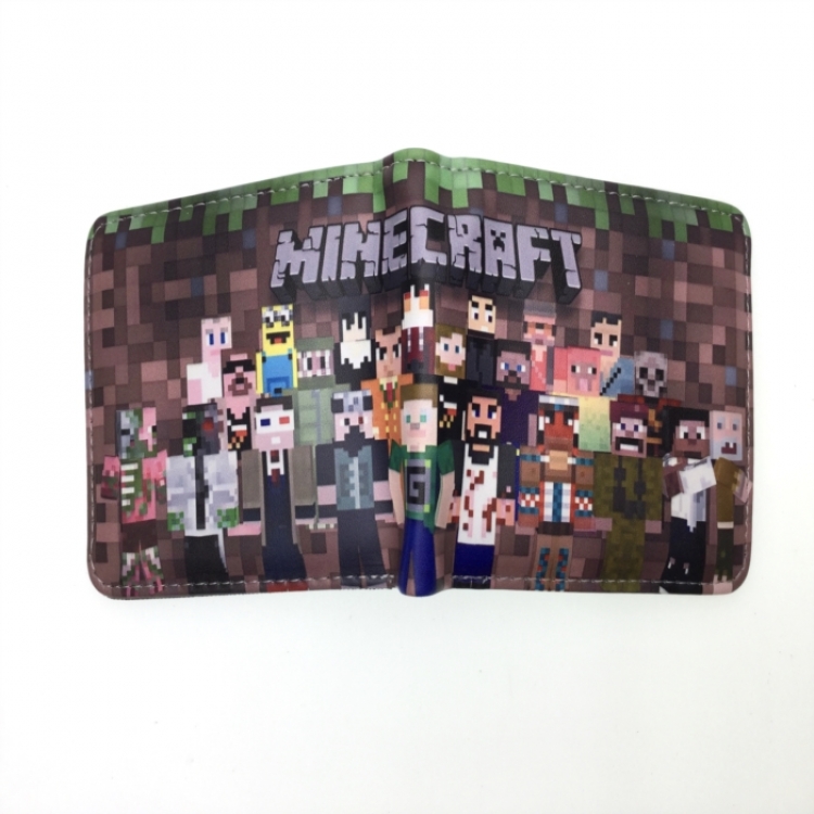 Minecraft Anime two fold  Short wallet 11X9.5CM 60G 