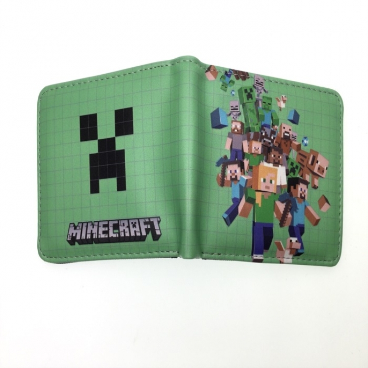 Minecraft Anime two fold  Short wallet 11X9.5CM 60G 
