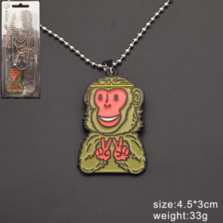 Black Myth Anime cartoon metal bead necklace pendant pendant