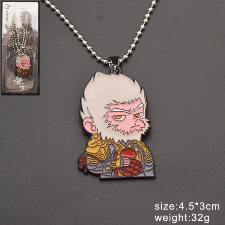 Black Myth Anime cartoon metal bead necklace pendant pendant