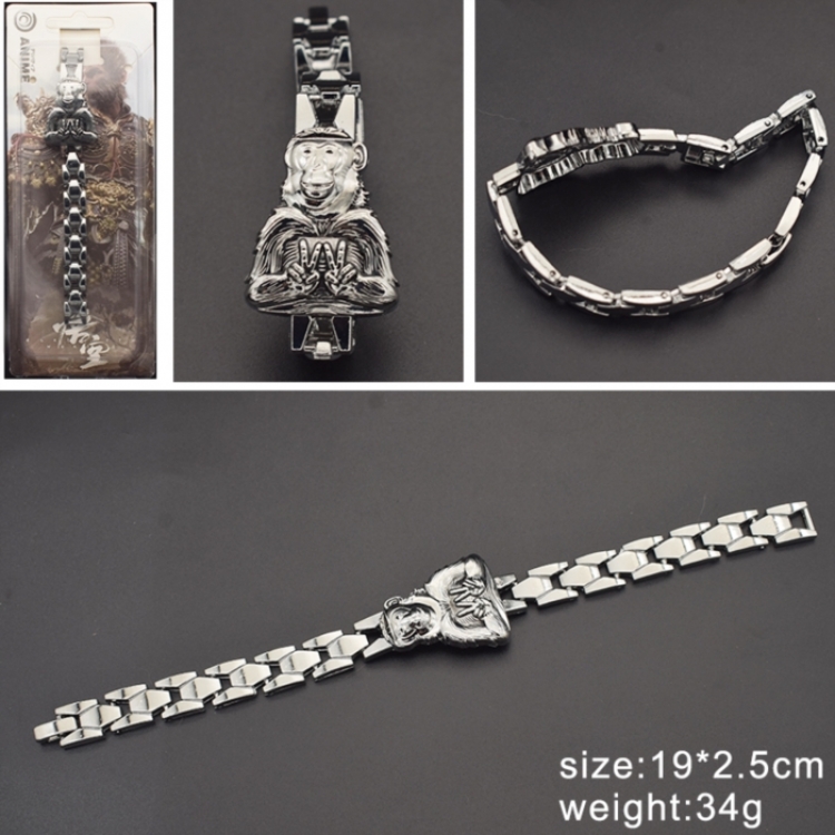 Black Myth Anime Cartoon Silver Bracelet
