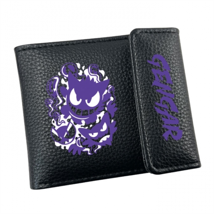 Pokemon Anime Litchi Pattern Hidden Buckle Half Fold Printed Wallet 12X10X2CM