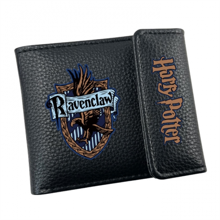 Harry Potter Anime Litchi Pattern Hidden Buckle Half Fold Printed Wallet 12X10X2CM