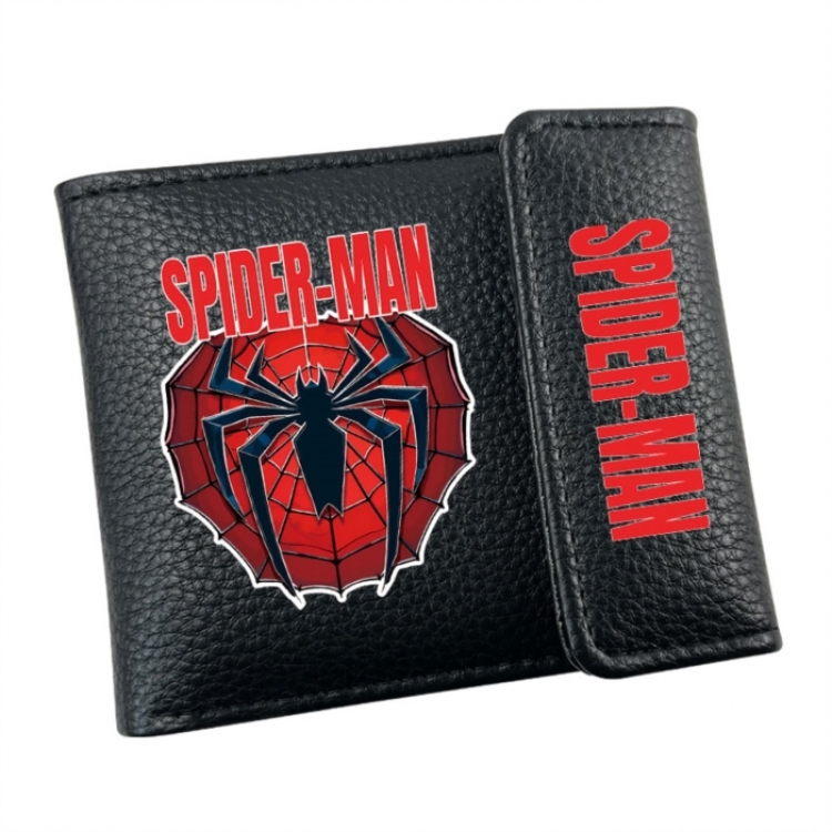 Marvel Anime Litchi Pattern Hidden Buckle Half Fold Printed Wallet 12X10X2CM