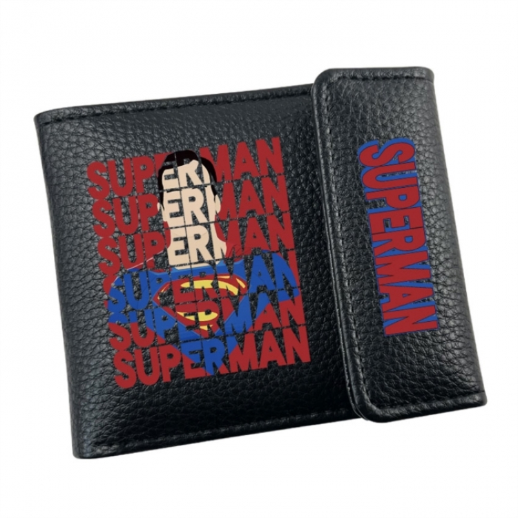 Marvel Anime Litchi Pattern Hidden Buckle Half Fold Printed Wallet 12X10X2CM