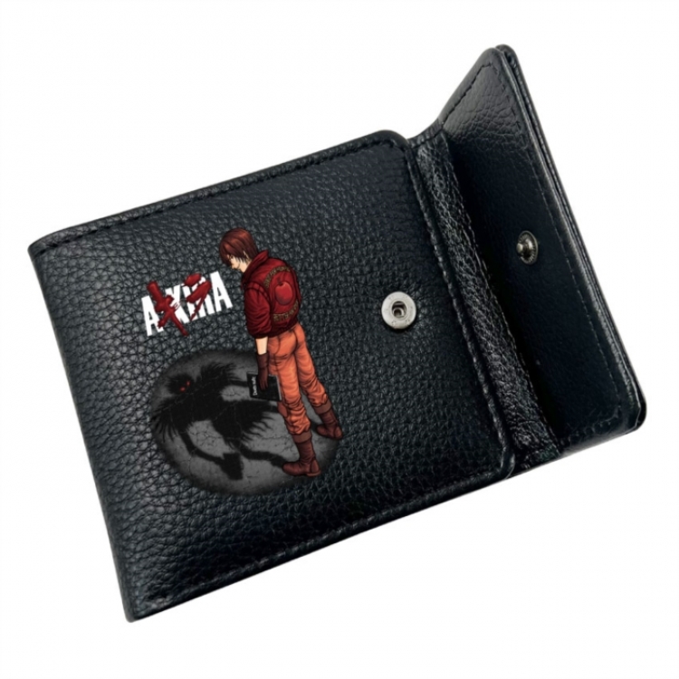 Death note Anime Litchi Pattern Hidden Buckle Half Fold Printed Wallet 12X10X2CM