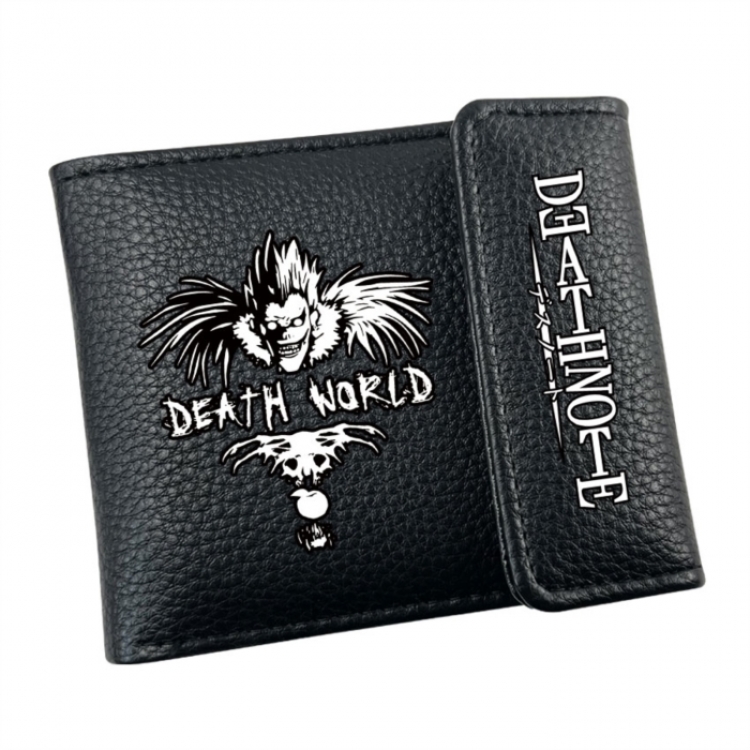 Death note Anime Litchi Pattern Hidden Buckle Half Fold Printed Wallet 12X10X2CM