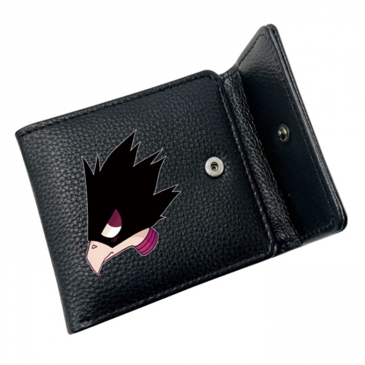 My Hero Academia Anime Litchi Pattern Hidden Buckle Half Fold Printed Wallet 12X10X2CM