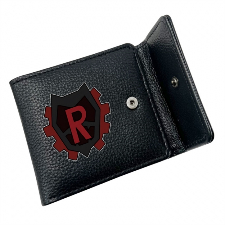 My Hero Academia Anime Litchi Pattern Hidden Buckle Half Fold Printed Wallet 12X10X2CM