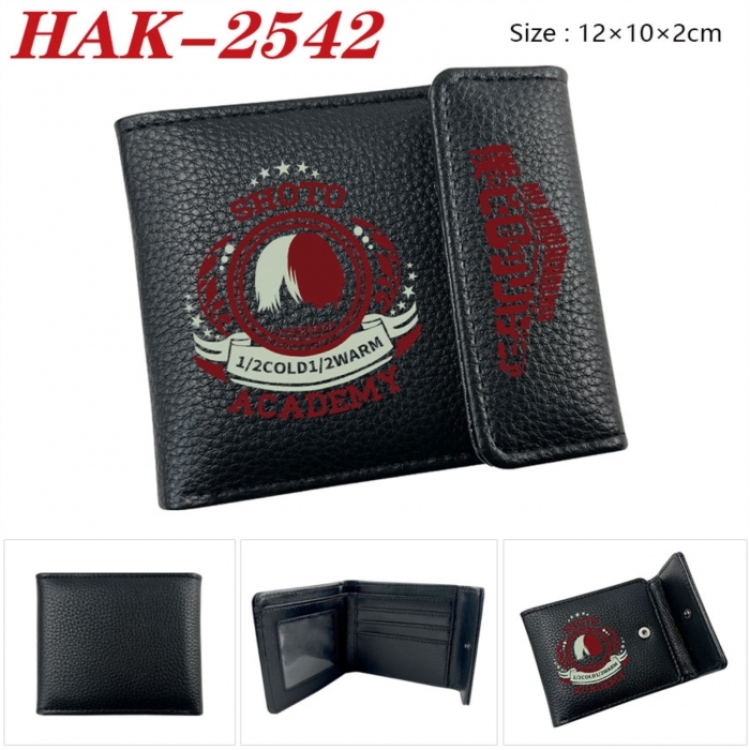 My Hero Academia Anime Litchi Pattern Hidden Buckle Half Fold Printed Wallet 12X10X2CM