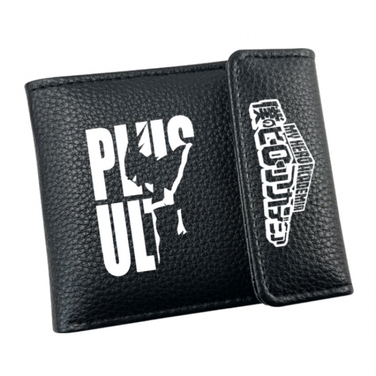 My Hero Academia Anime Litchi Pattern Hidden Buckle Half Fold Printed Wallet 12X10X2CM