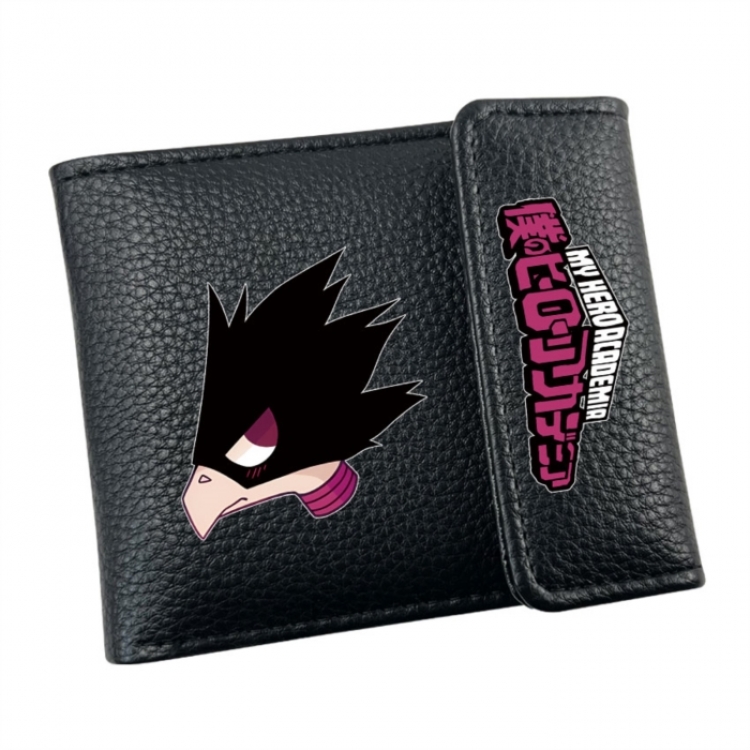 My Hero Academia Anime Litchi Pattern Hidden Buckle Half Fold Printed Wallet 12X10X2CM