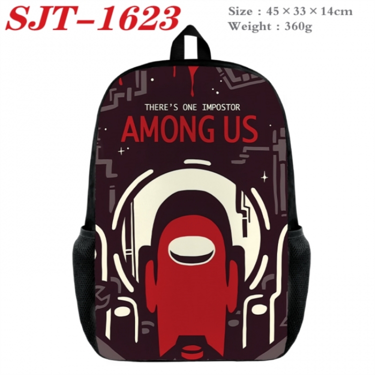 Among us Anime nylon canvas backpack student backpack 45x33x14cm