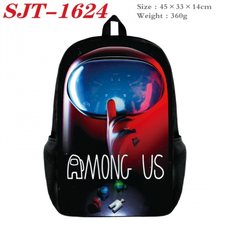 Among us Anime nylon canvas backpack student backpack 45x33x14cm