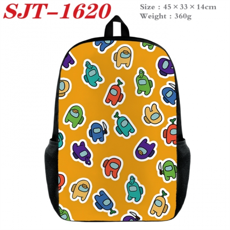 Among us Anime nylon canvas backpack student backpack 45x33x14cm