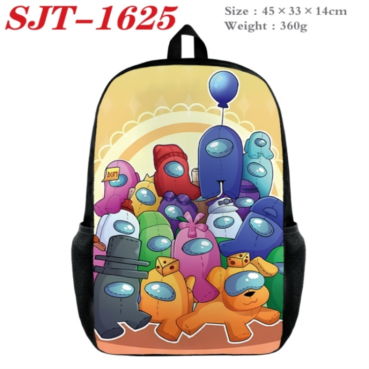 Among us Anime nylon canvas backpack student backpack 45x33x14cm