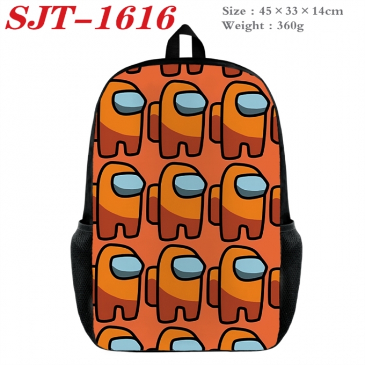 Among us Anime nylon canvas backpack student backpack 45x33x14cm