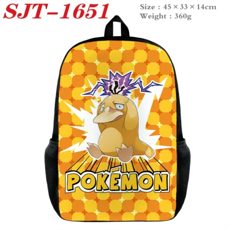 Pokemon Anime nylon canvas backpack student backpack 45x33x14cm