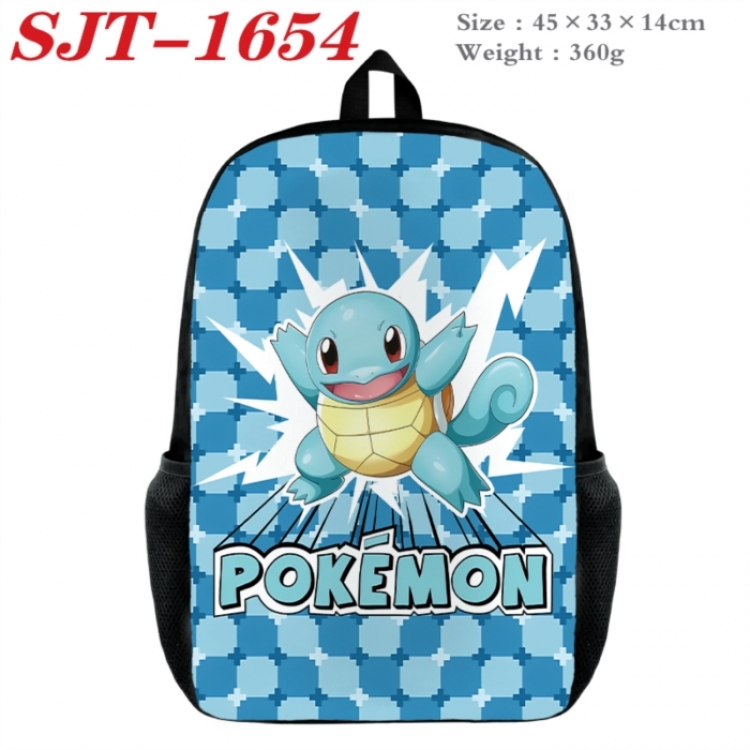 Pokemon Anime nylon canvas backpack student backpack 45x33x14cm