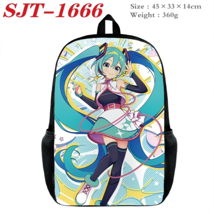 Hatsune Miku Anime nylon canvas backpack student backpack 45x33x14cm