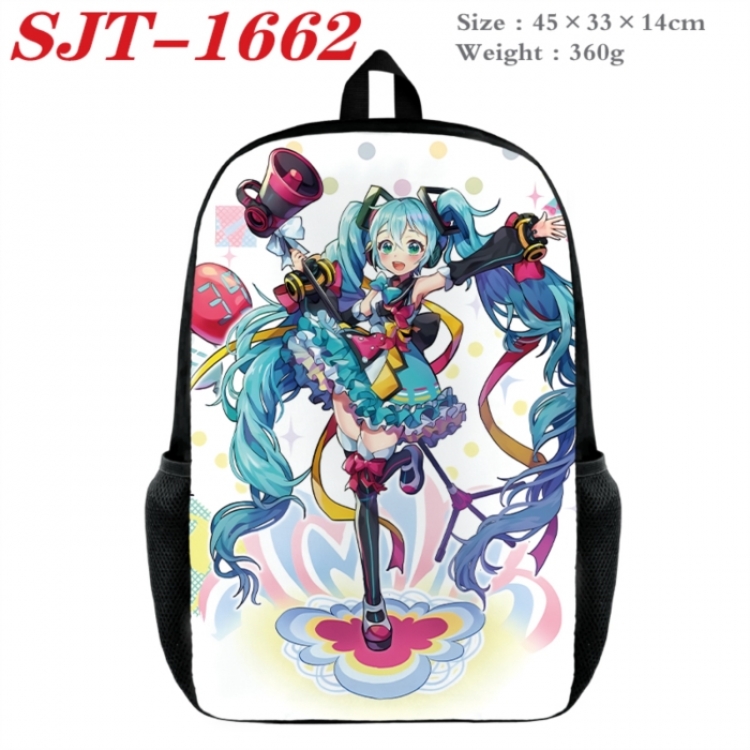 Hatsune Miku Anime nylon canvas backpack student backpack 45x33x14cm