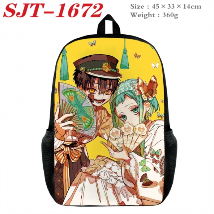 Toilet-bound Hanako-kun Anime nylon canvas backpack student backpack 45x33x14cm