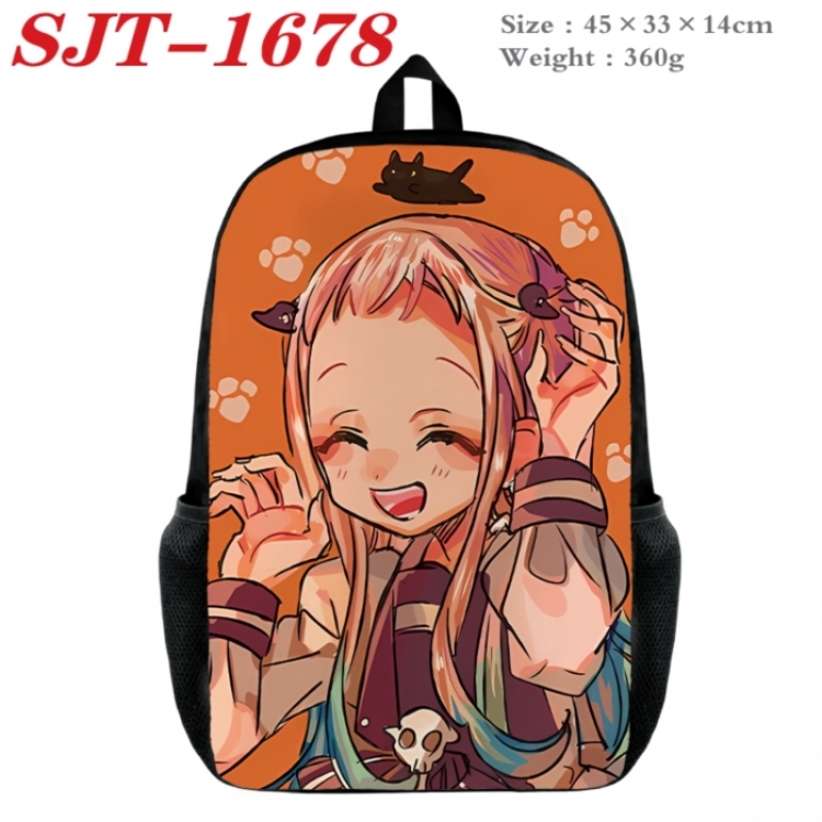 Toilet-bound Hanako-kun Anime nylon canvas backpack student backpack 45x33x14cm