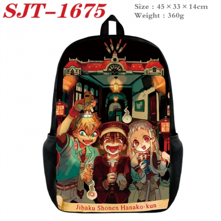 Toilet-bound Hanako-kun Anime nylon canvas backpack student backpack 45x33x14cm