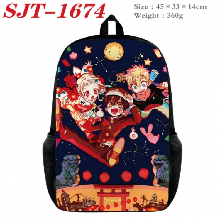 Toilet-bound Hanako-kun Anime nylon canvas backpack student backpack 45x33x14cm