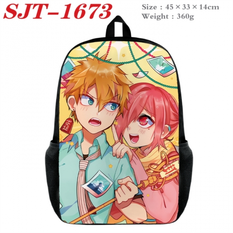 Toilet-bound Hanako-kun Anime nylon canvas backpack student backpack 45x33x14cm