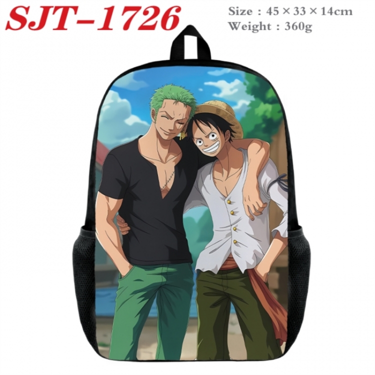 One Piece Anime nylon canvas backpack student backpack 45x33x14cm