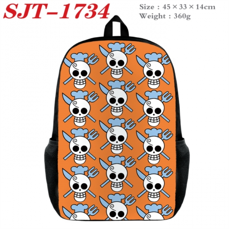 One Piece Anime nylon canvas backpack student backpack 45x33x14cm