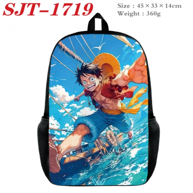 One Piece Anime nylon canvas backpack student backpack 45x33x14cm