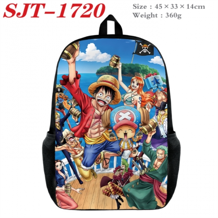 One Piece Anime nylon canvas backpack student backpack 45x33x14cm