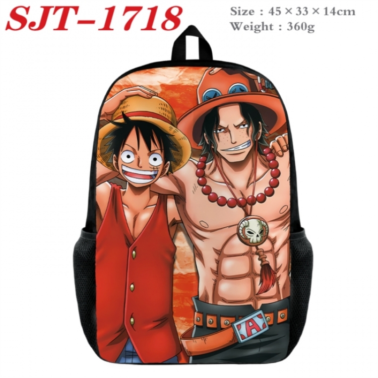 One Piece Anime nylon canvas backpack student backpack 45x33x14cm